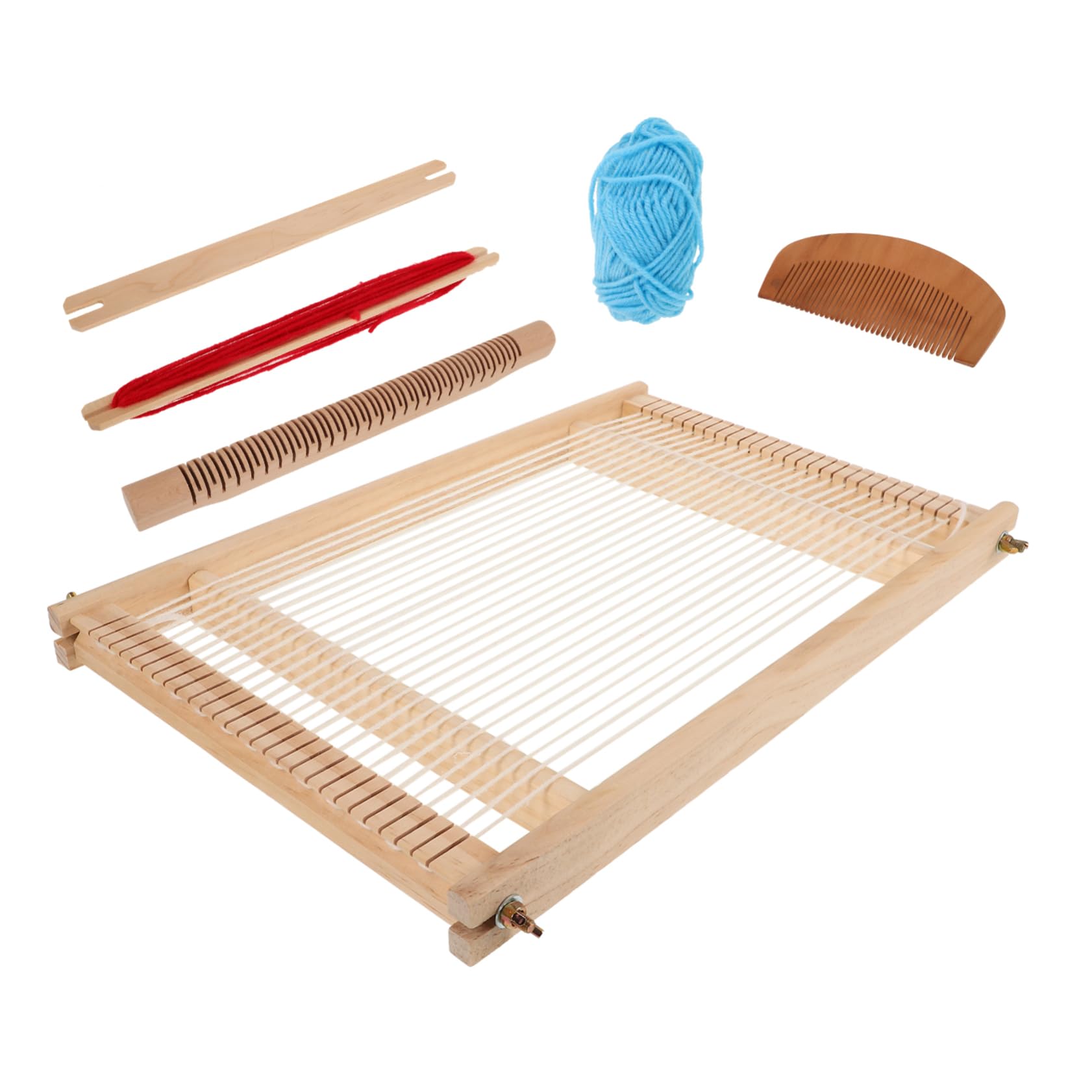 KONTONTY Knitting Loom Machine Wooden Weaving Tool Family-Friendly Tapestry Blanket Kit