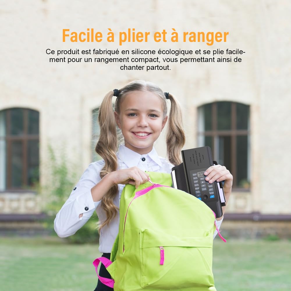 Piano enroulable portable à 88 touches avec Bluetooth MIDI avec 128 tons et rythmes, support de clavier de piano enroulable alimentation externe pour débutant, enfant, adulte, cadeau de Noël ou