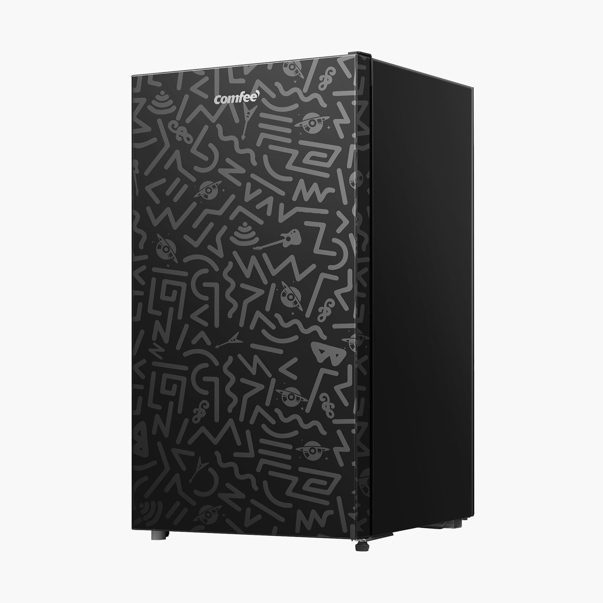 Comfee' RCD92BF2EUY(E) Refrigerador 1 Puerta 88 L, Refrigerador Compacto Bajo Encimera, Temperatura Ajustable, Bajo Nivel De Ruido, Mini Frigorífico De Instalación Libre, Puerta Reversible, Negro