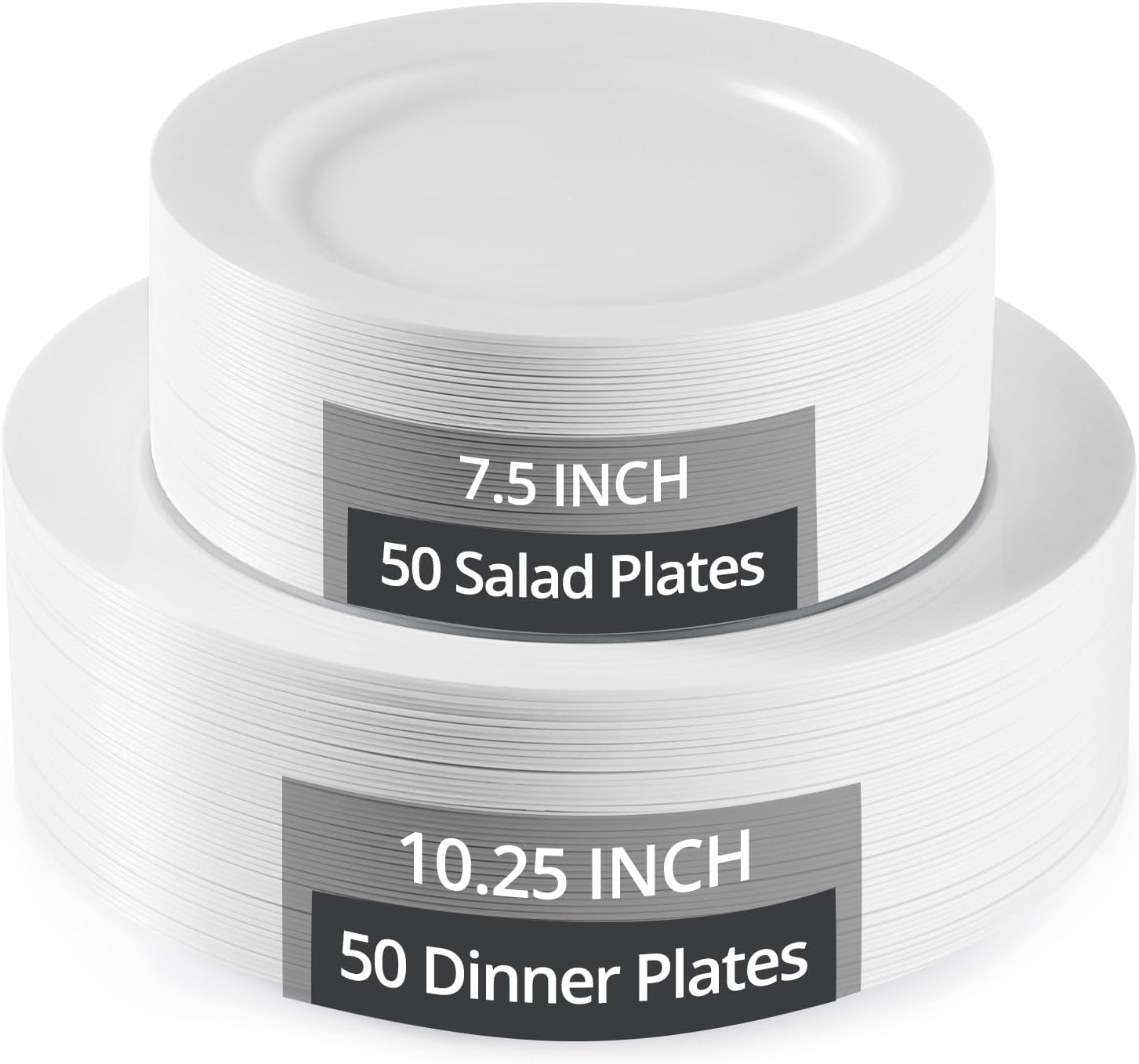 Kirkland Signature Elegant Plastic Plates Premium Heavy