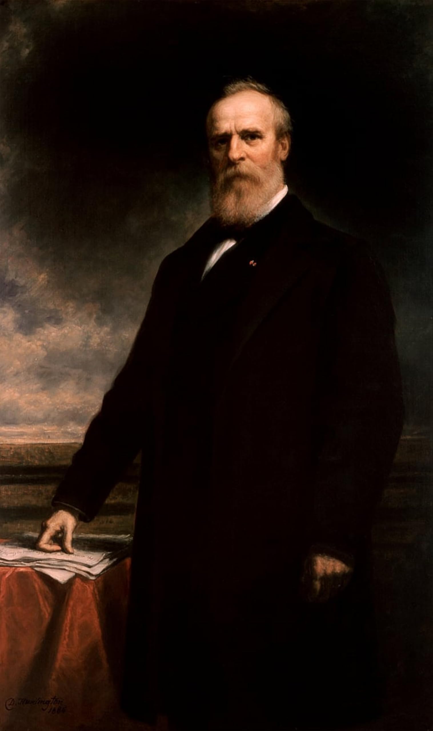 ARTXLXXBN Famous Painting Canvas Artwork Graffiti Print Rutherford Birchard Hayes by Daniel Huntington Portrait Canvas Image for Home Decor 60x90cm