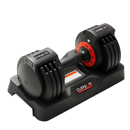 Full Cast Iron 5-IN-1 Quick Adjustable Dumbbells Set, Home Weight Strength Training, 25 LB Set, 55 LB Set