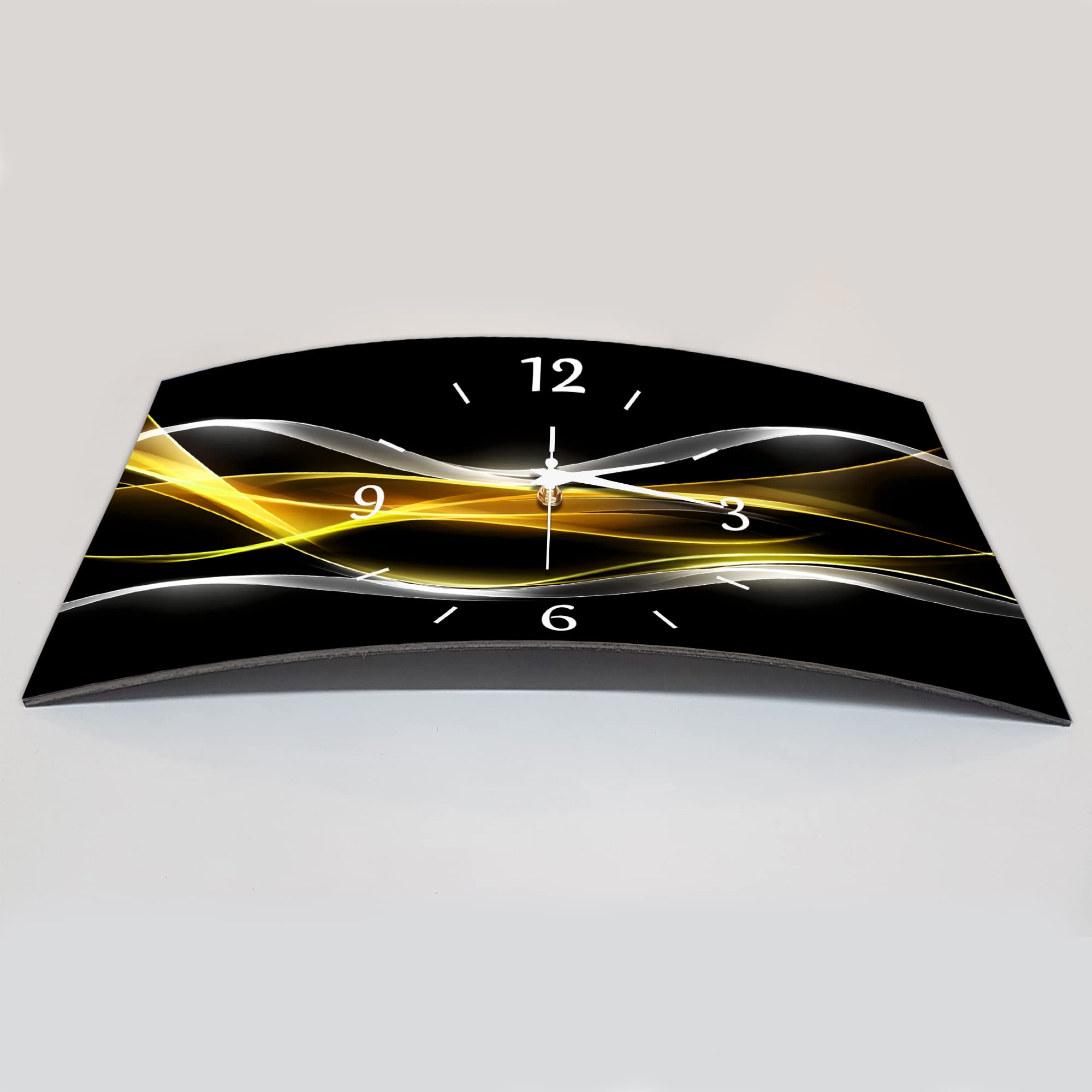 BM Funk Quarz Wanduhr Funkwanduhr Funkwanduhren Funkuhr Funkuhren kein Ticken lautlos geräuschlos leise modern ohne Tickgeräusche groÃŸ XXL Wohnzimmer Küche Digital Art Abstrakt 10076-1a WZ