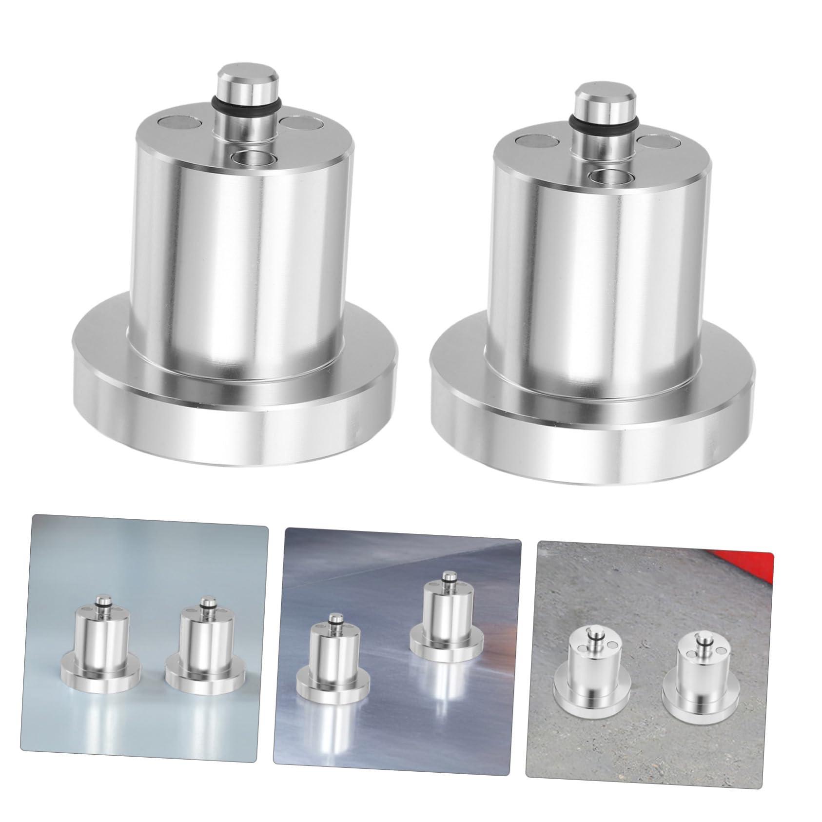 VALICLUD 4 Pièces Adaptateurs Aluminium pour Cales de Levage Jack Pads Tampons Anti-vibration et Antidérapants pour Suv Voitures Électriques Entretien