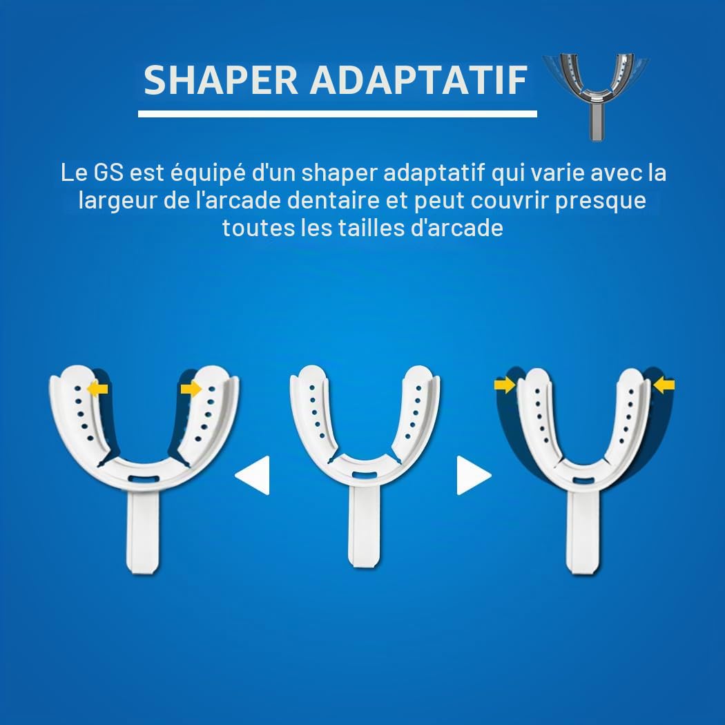 KOHEEL GS Gouttière Dentaire Thermoformable pour Bruxisme, Protège-Dents de Nuit Anti-Grincement et Serrement de Dents, Lot de 5 (Blanc Grand)