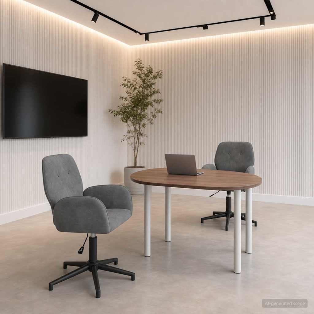 Juego de 2 sillas giratorias de terciopelo gris oscuro con marco de metal, 54 x 55 x 90 cm, altura regulable, rotación de 360 grados, silla de oficina ergonómica con reposabrazos para oficina