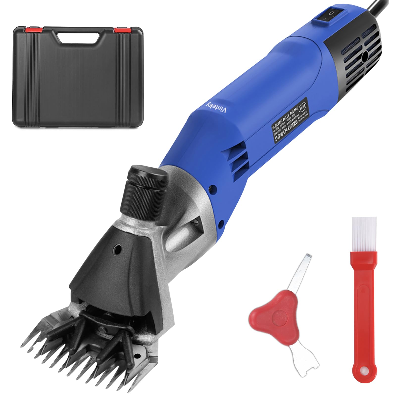 Tosatrice Elettrica per Pecore 780W, Adatta a tutte le razze e tipi di lana, 6 Velocità Regolabili, Motore potente, Basse vibrazioni e rumore