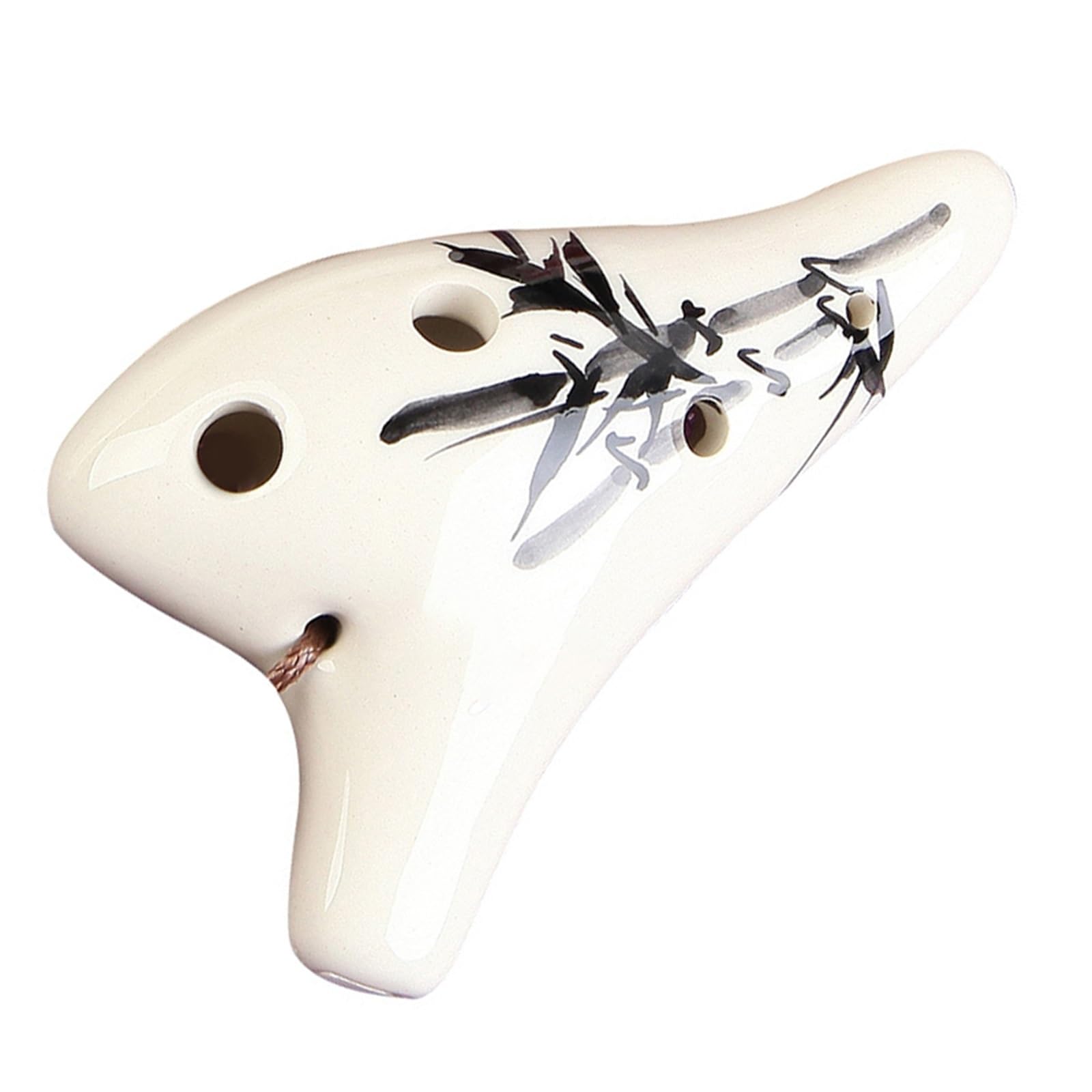 Set Ocarina Mini Ocarina Portatile Dipinta A Mano Con Inchiostro Di Bambù In Do Maggiore A 6 Fori Per Principianti