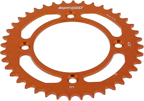 Miniatura 3 de Supersprox - Piñón de aluminio naranja 40T - RAL-452-40-ORG para KTM SX 50 Mini 2014 2015 2016 2017 2018 2019, SX 50 2014 2015 2016 2017 2018 2019,