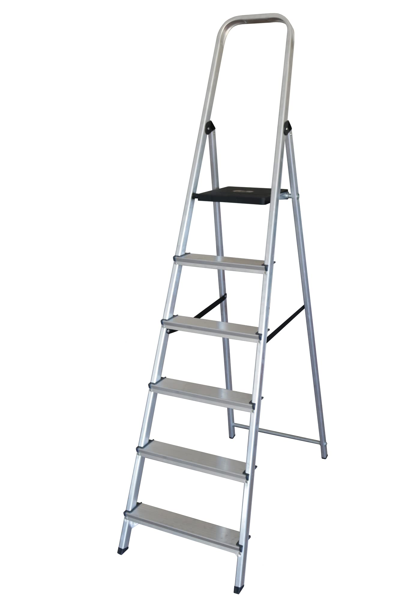 Escalera de aluminio plegable de 6 peldaños, SOQAL