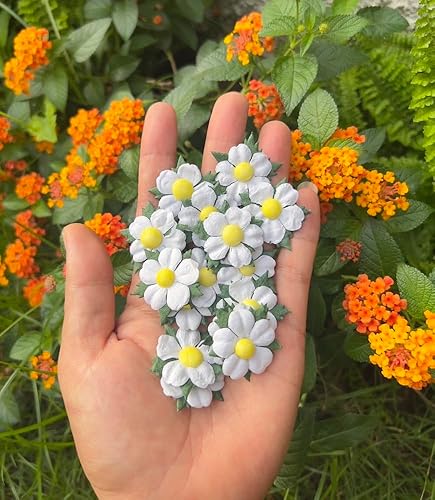 Miniatura 2 de Hecho a mano, 100 piezas de flores de papel de morera de 1.181 x 1.181 in, mini flores de papel, álbumes de recortes, boda, manualidades
