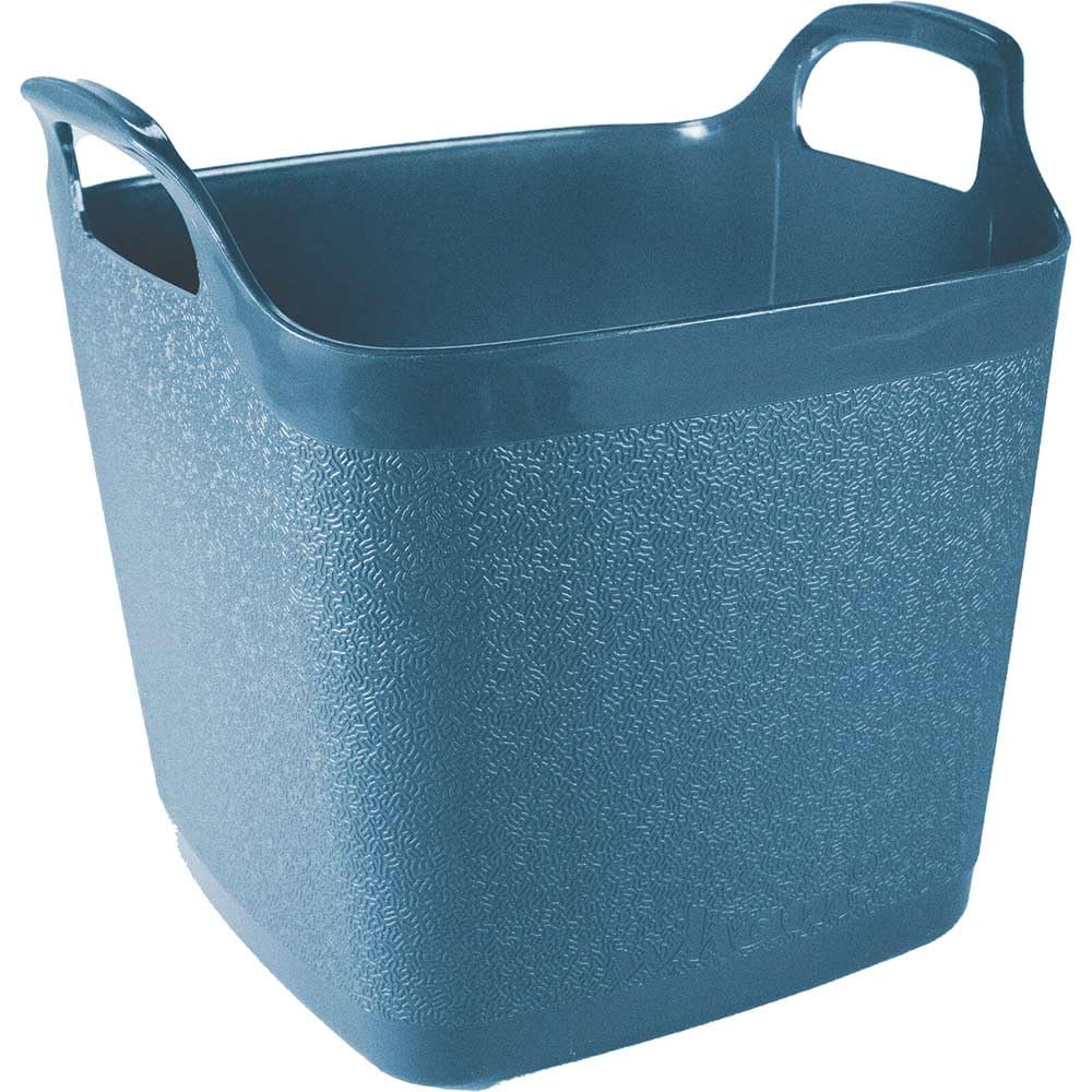 Town & Country Square Flexi-Tub Bucket Garden/Home Storage 15L Hardwearing Plastic (Blue)