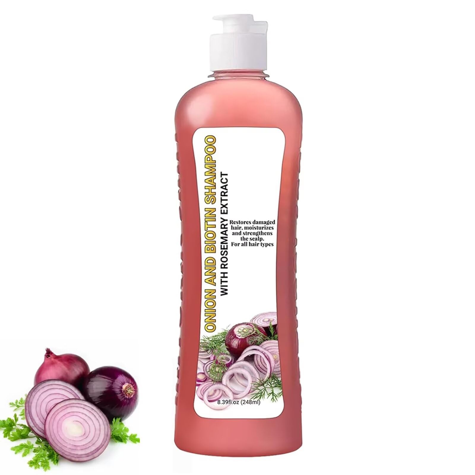 Onion Biotin and Rosemary Shampoo, shampoo de cebolla y romero, for Soft Hair & Shine for Hair Growth, Hair Loss and Thinning Hair