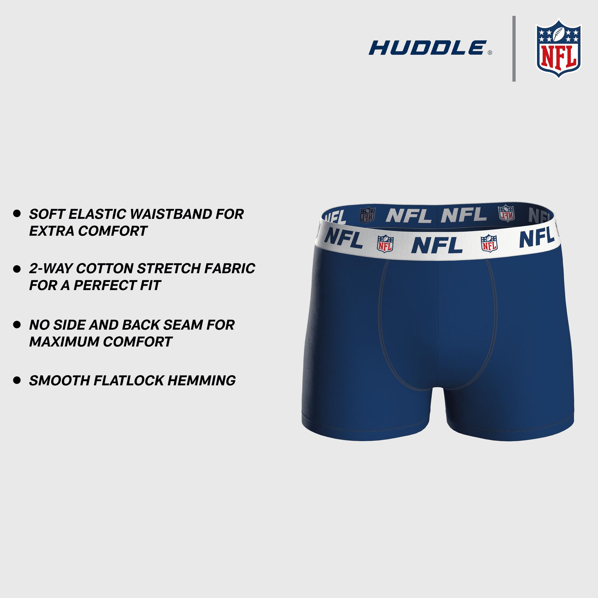 NFL SHIELD 3pk Boxers - BLK - L