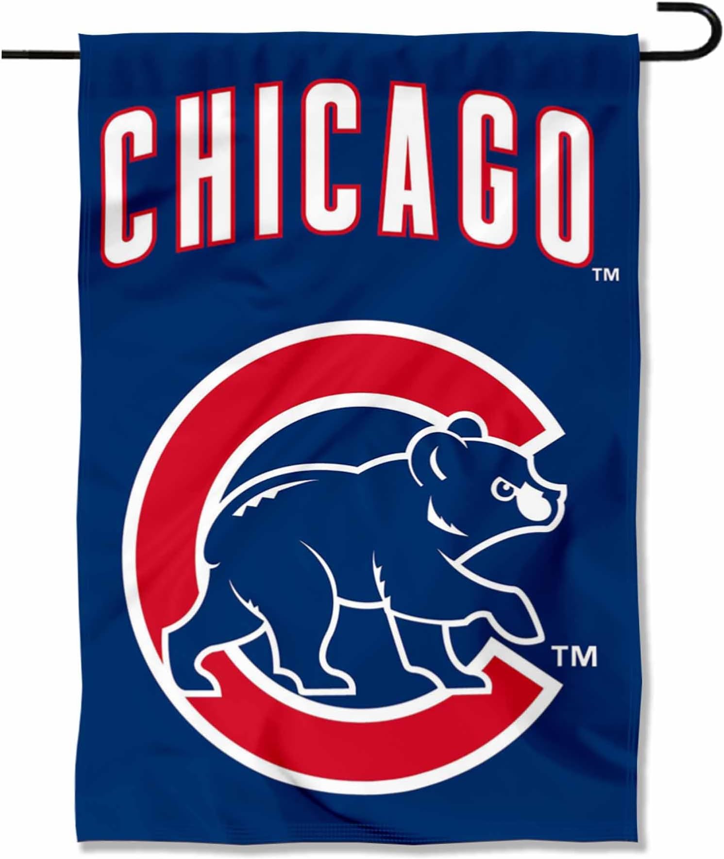 Chicago Baseball Team Walking Bear Double Sided Garden Flag