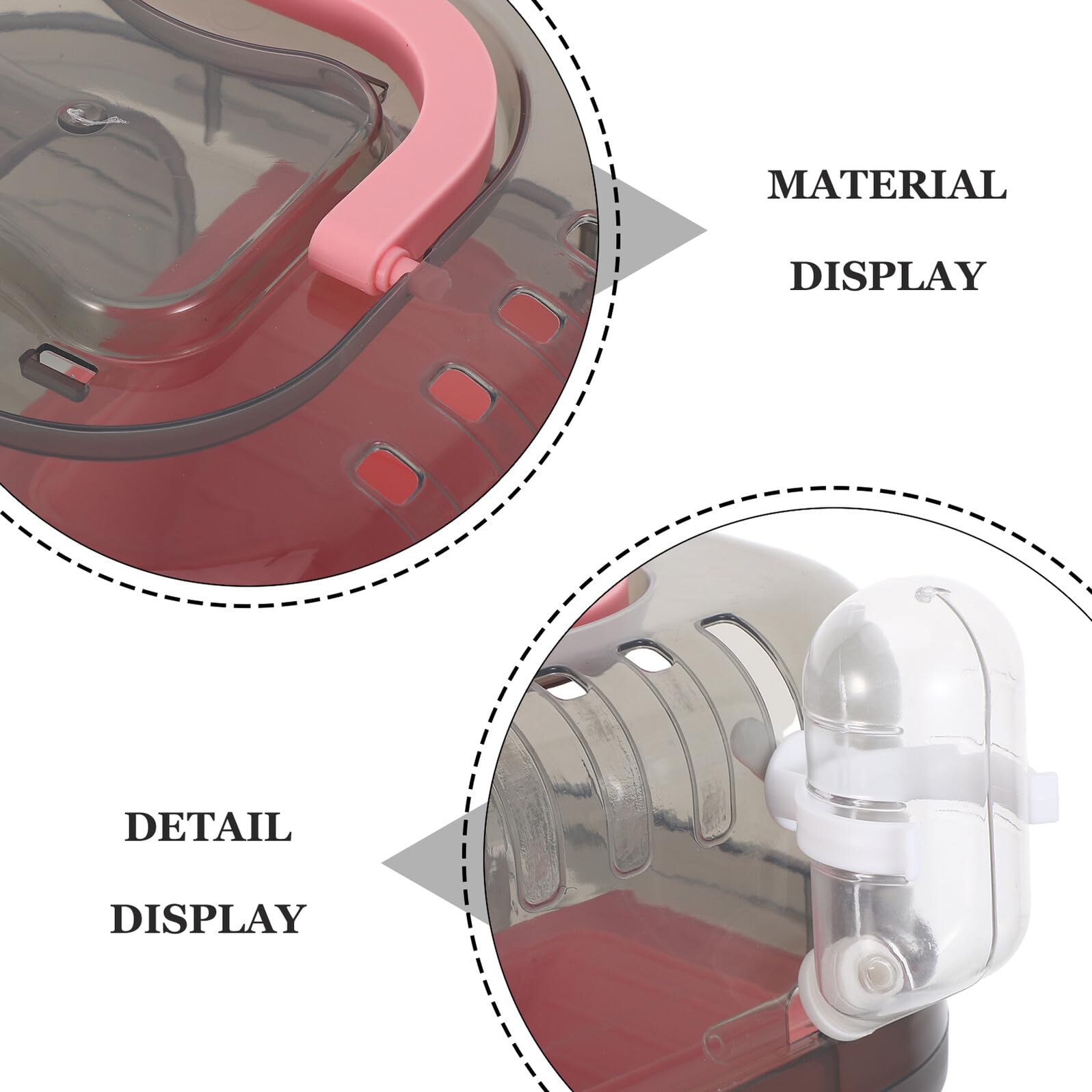 TOYANDONA Gabbia per Piccoli Animali a Doppio Strato in Plastica Resistente Maniglia Portatile, Trasportino Ventilato per Criceti, Porcellini D’india e Furetti, Custodia da Viaggio Facile
