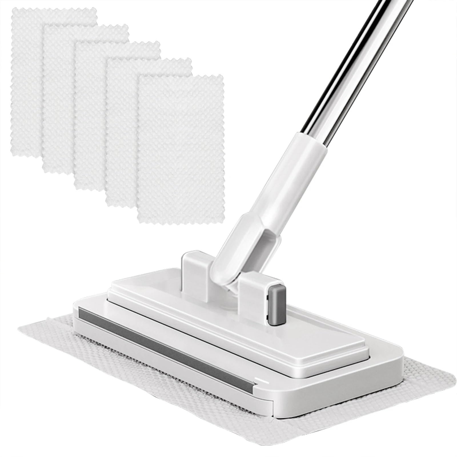 Mini fregona sin Contacto con Cabezal de Bloqueo y paños Barrido, fregonas prácticas Que cambian Tela for Suelos 110cm, 2 uds para Limpieza de Paredes Azulejos