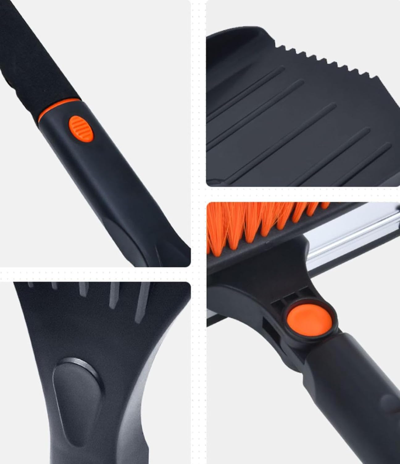 Rotating Snow Brush for Cars Extendable Snow Cleaner for Cars Ice Scraper with Brush for Cars,Trucks, and SUVs Windshield Scraper for Ice Snow Ice Scraper for Cars,A