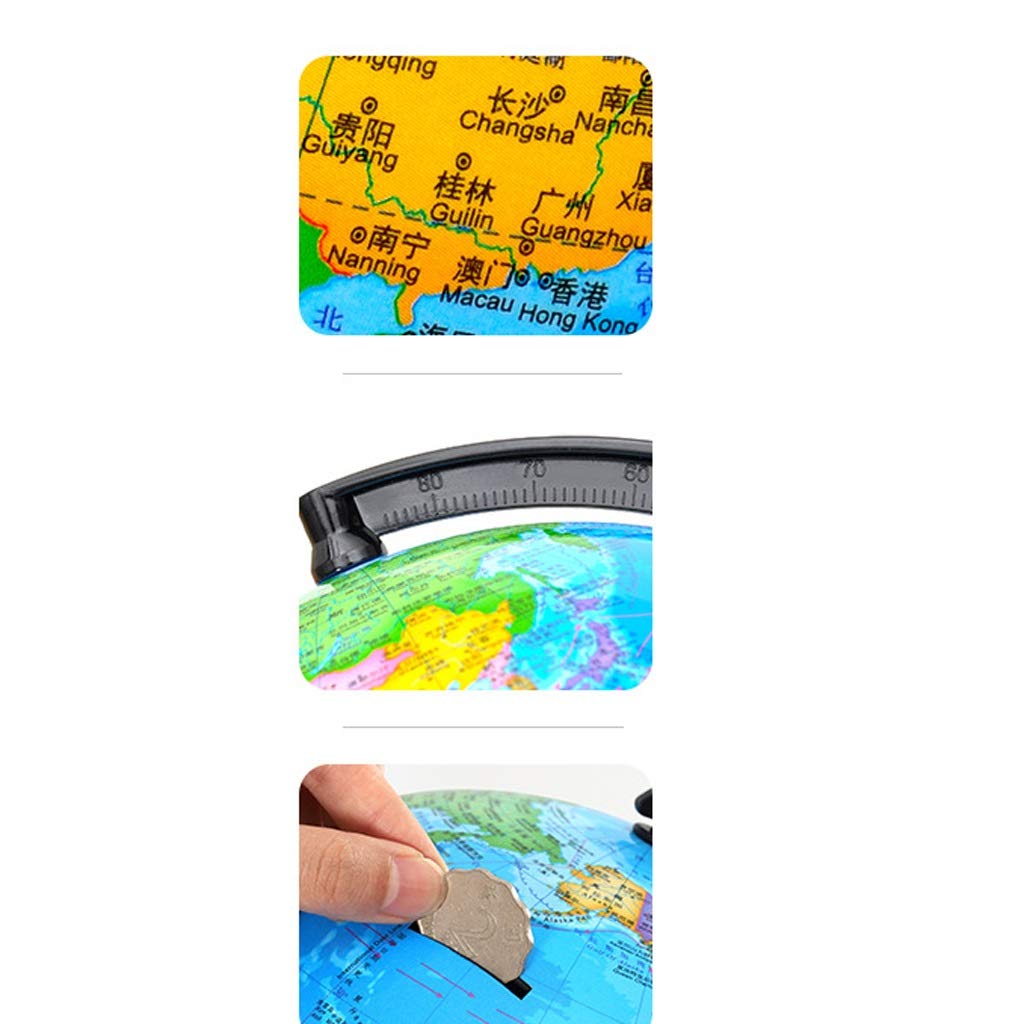 WHAMVOX Tirelire Globe Terrestre En PVC De Taille Moyenne Pour Garçon Et Filles, Pot D'épargne Décoratif De Bureau, Résistant Aux Chutes, Pour Présent Anniversaire Et Décoration Intérieure