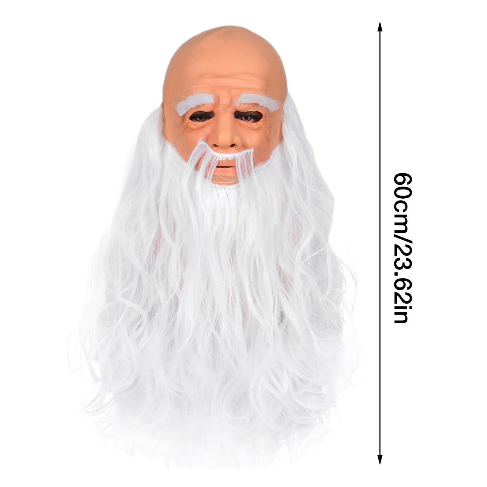 Maska ?wi?tego Miko?aja | Realistyczna maska ?wi?tego Miko?aja | Santa Face Masque, Overhead Masque Przyjazny dla skóry Bo?e Narodzenie Kostium Rekwizyty Masquerade Fancy Dress Miake