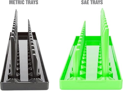 Miniatura 52 de OEMTOOLS 22234 Organizador de enchufes, 6 organizadores de enchufes, SAE y métrico, soportes para enchufes de 1/4, 3/8, 1/2, soporte de enchufe