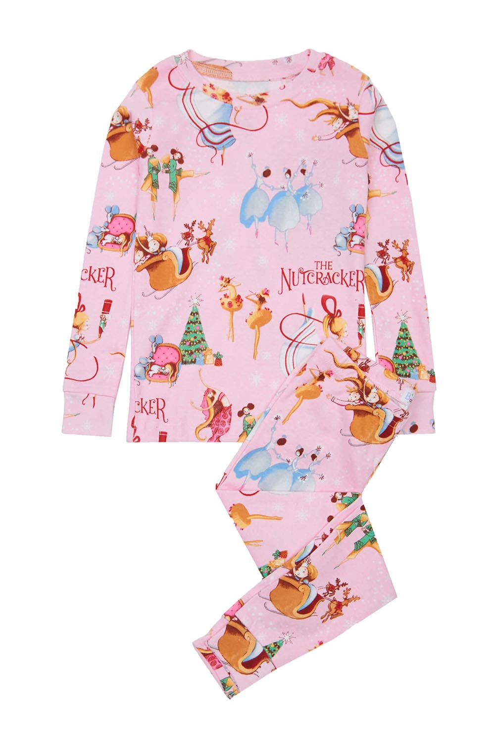 Books to BedNutcracker Pajamas Girls Set Long Sleeve Holiday Toddler Christmas Pajamas Kids Jammies PJs with Books Size 3t Pink