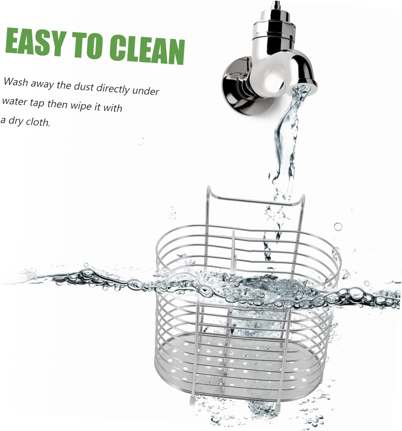ULTECHNOVO 1pc Drain Rack Drying Storage Organizer for Holder Multifunctional Organiser Chopsticks Tableware Stainless Steel