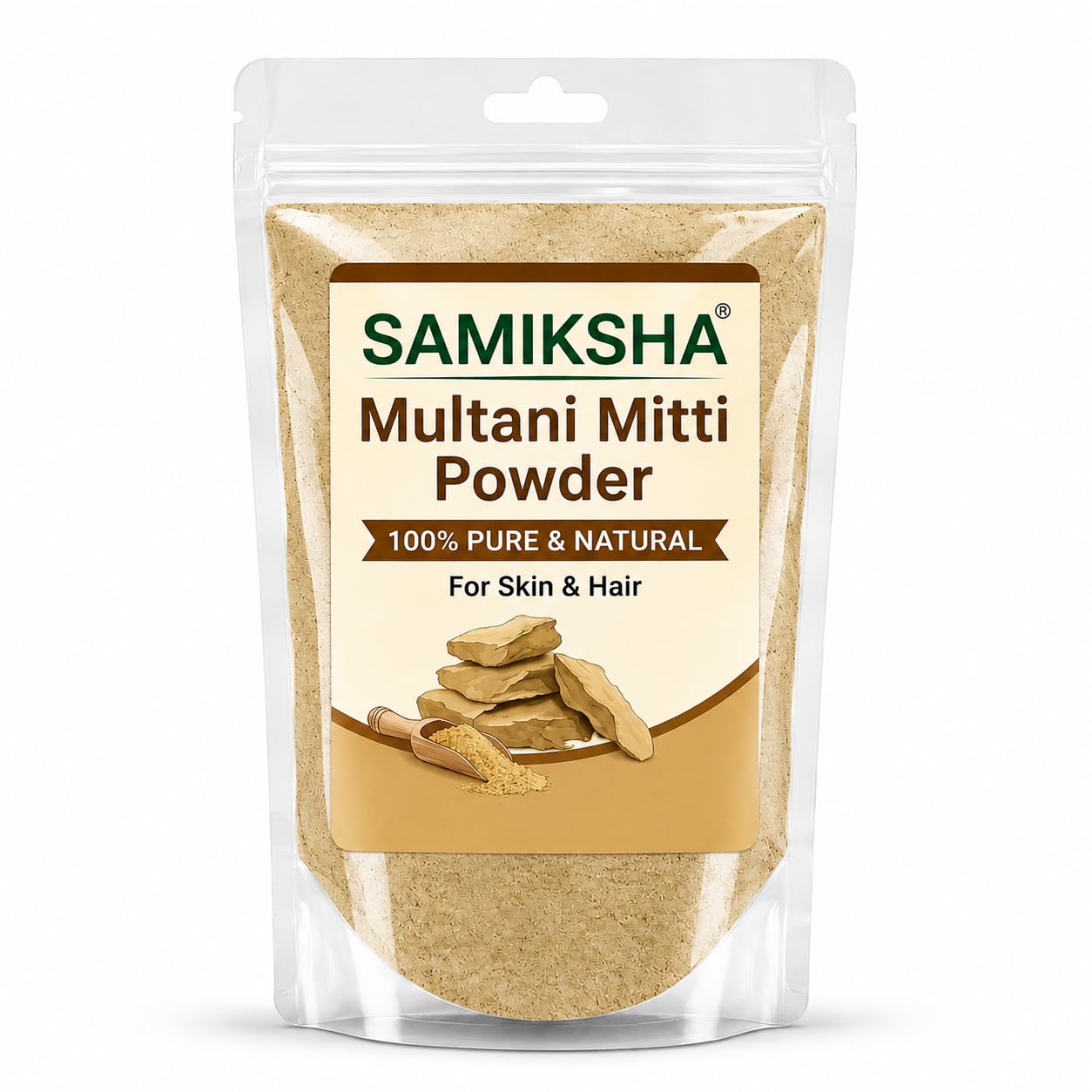 Multani Mitti Powder for Face & Hair | 100% Pure & Natural Fuller's Earth | Deep Cleansing Face Pack | Oil Control, Acne Care & Skin Brightening | Suitable for All Skin Types-picture-43