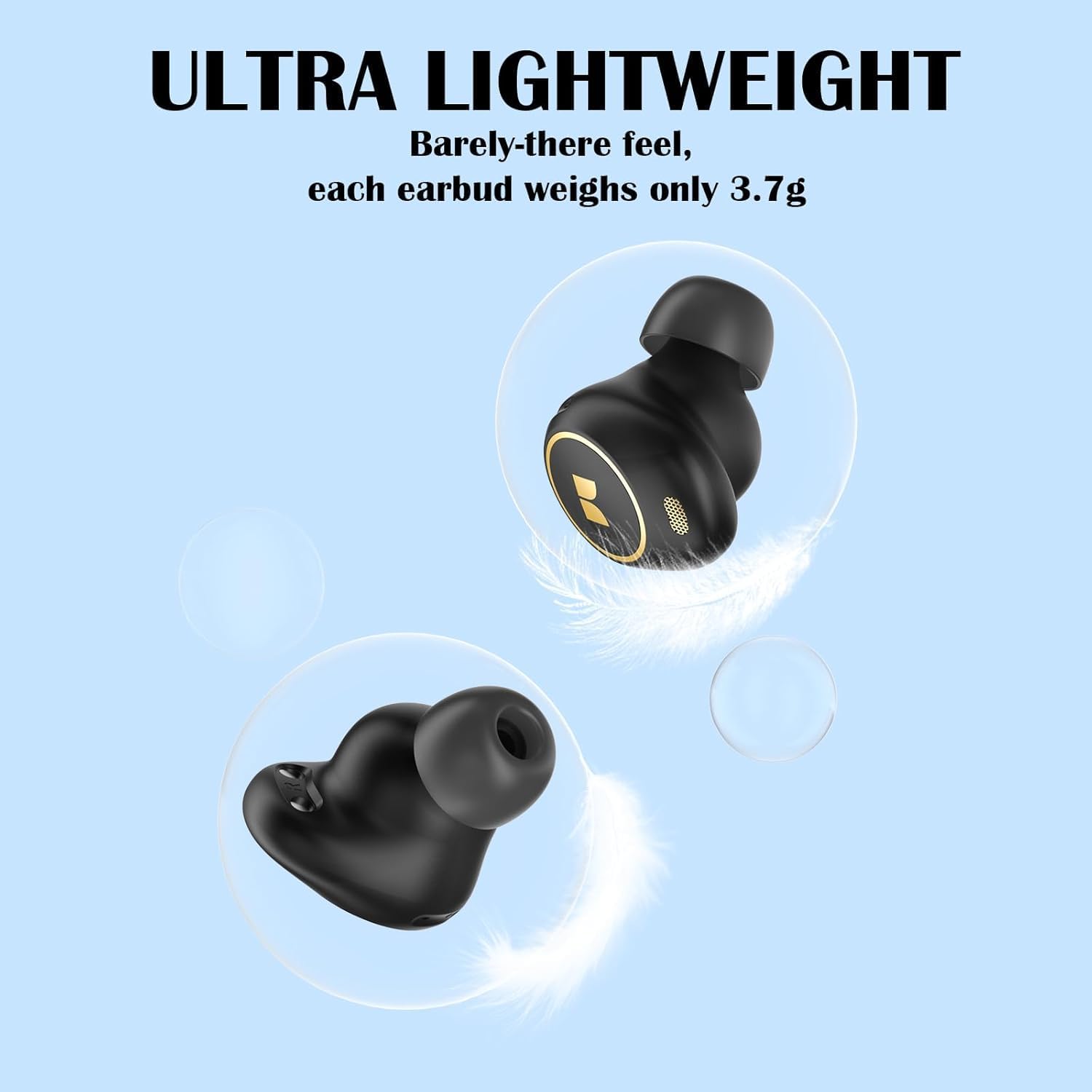 Monster Achieve 300 AirLinks Wireless Earbuds, Headphones with Touch Control, Bluetooth 5.3, in-Ear Stereo Sound, USB-C Quick Charge, Built-in Mic for Clear Calls, Water-Resistant Design for Sports - Image 5