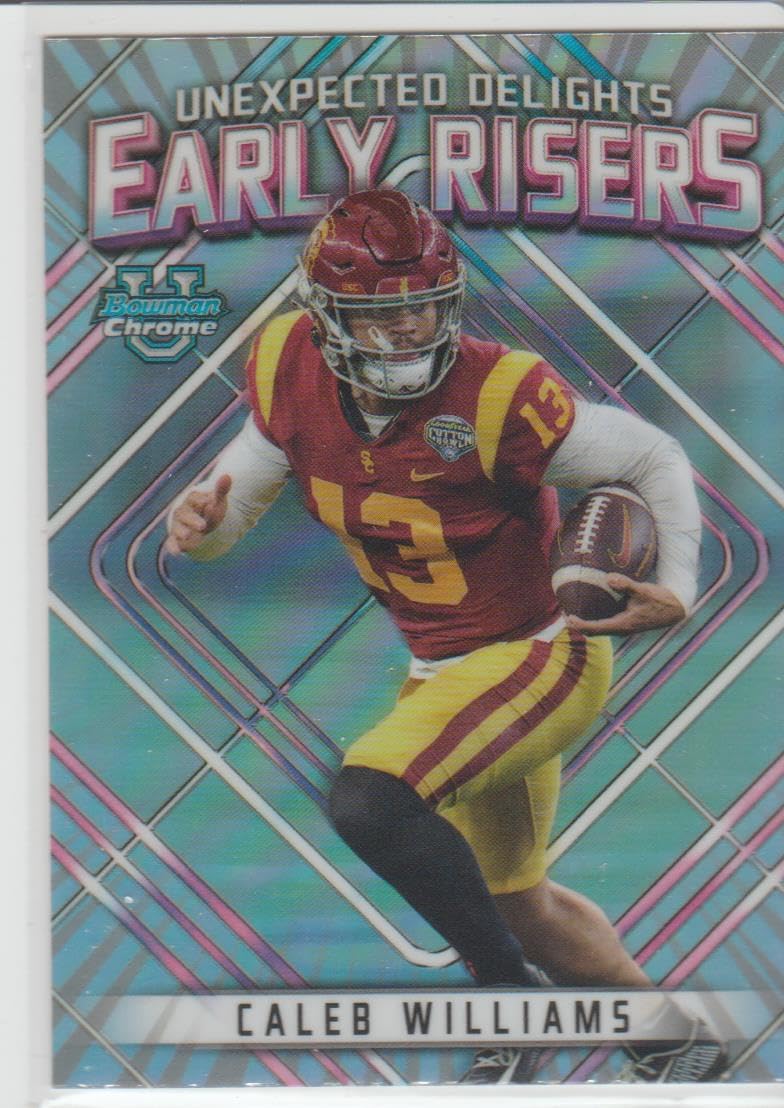 2023 Bowman Chrome Caleb Williams Bears Early Risers Rookie Football Card