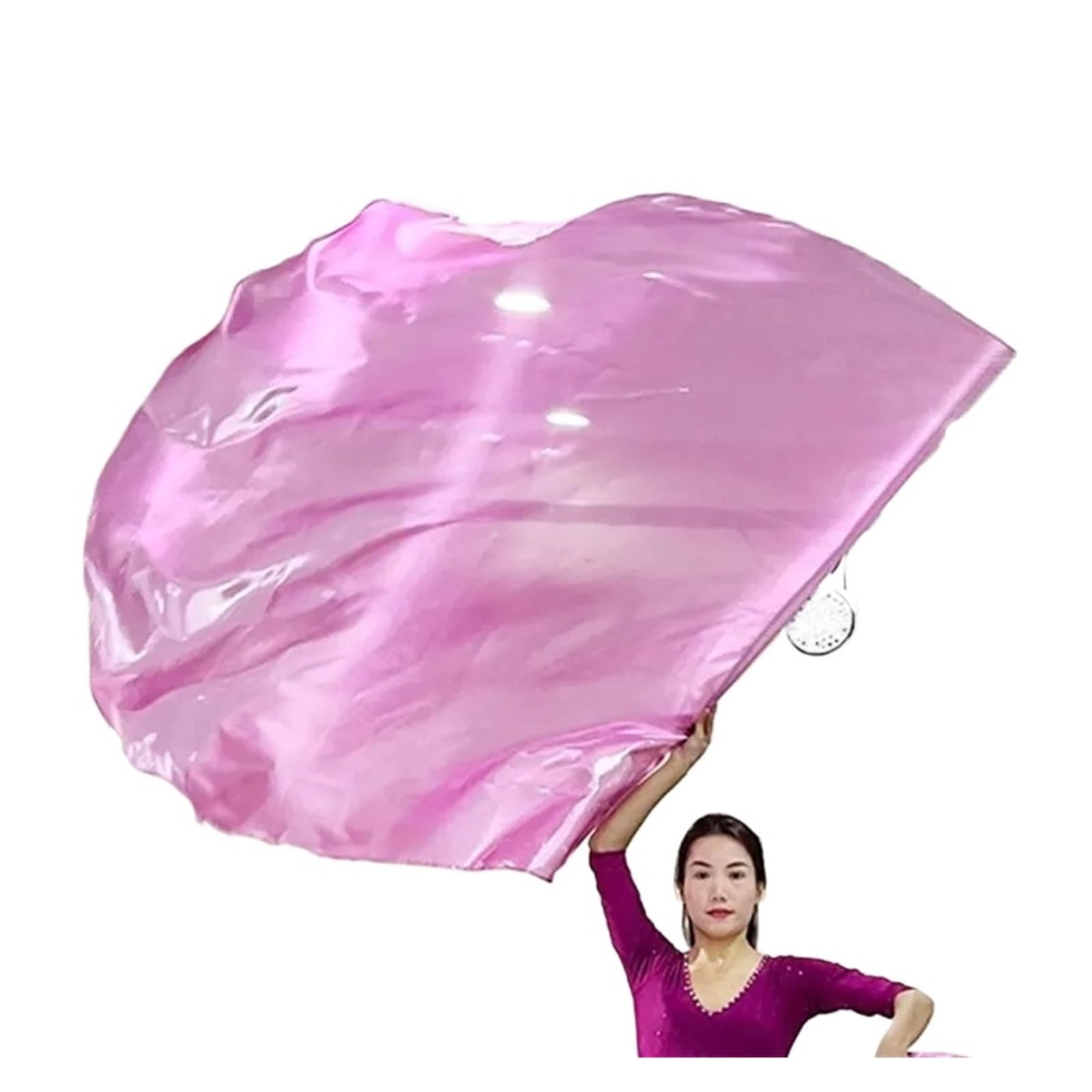 Halbkreisförmige metallische Lobpreisfahne aus Polyester | Mehrfarbig, 140 x 140 cm, 1/2 Stück Anbetungs-Lobfahne(Pink,140x140cm-1pcs)