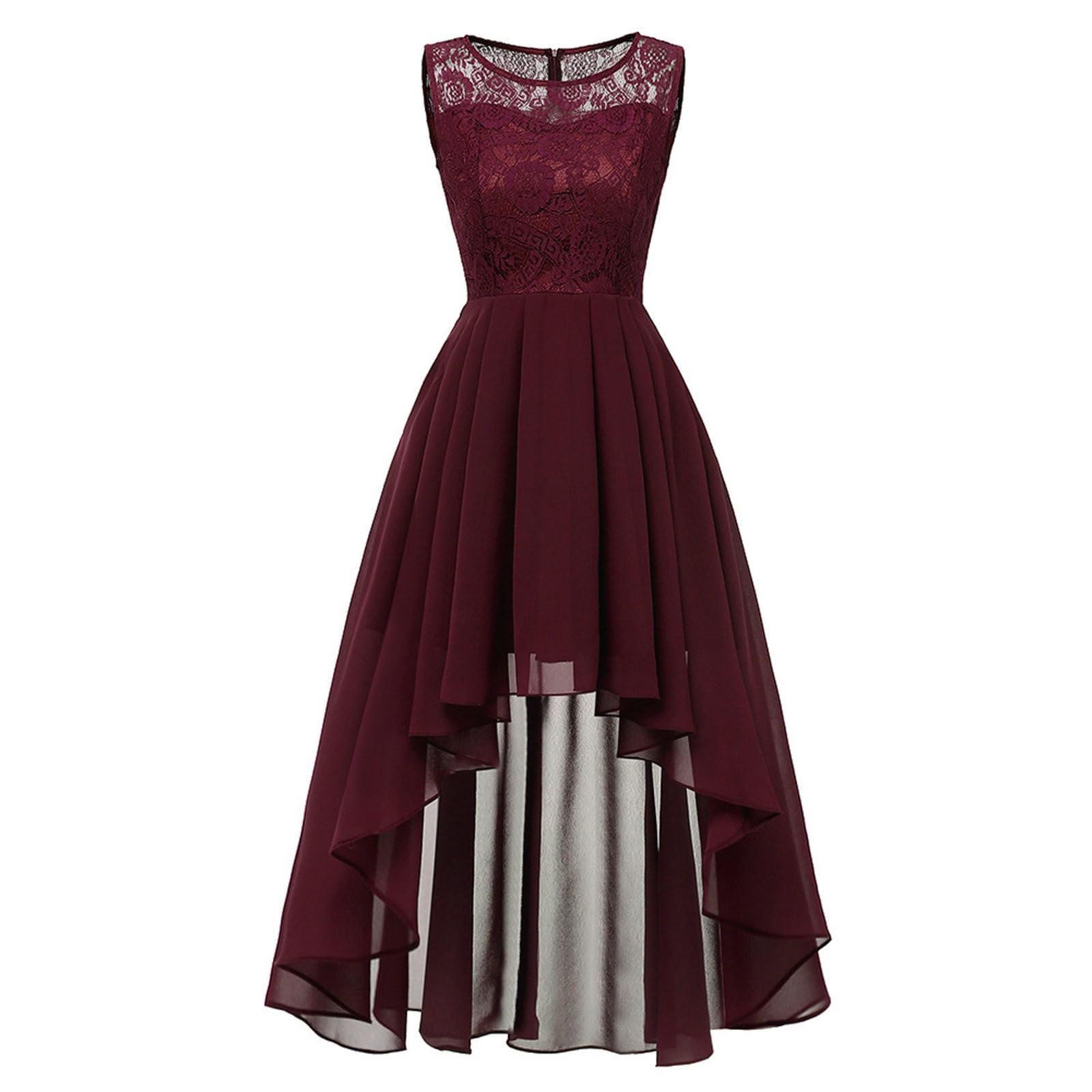 Robe de soirée élégante en mousseline et dentelle longue