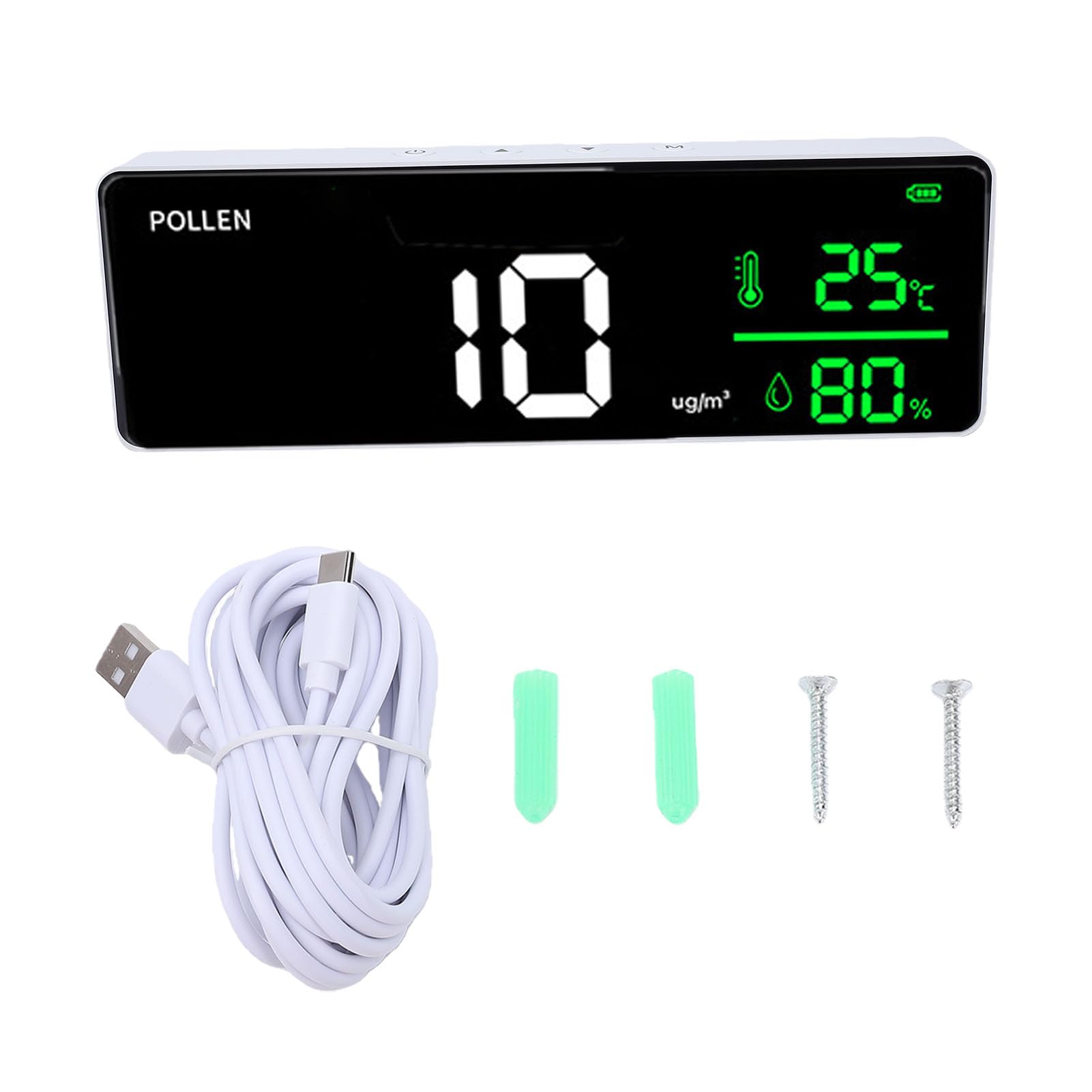 Jeffergarden Medidor de Temperatura y Humedad ABS Montaje en Pared