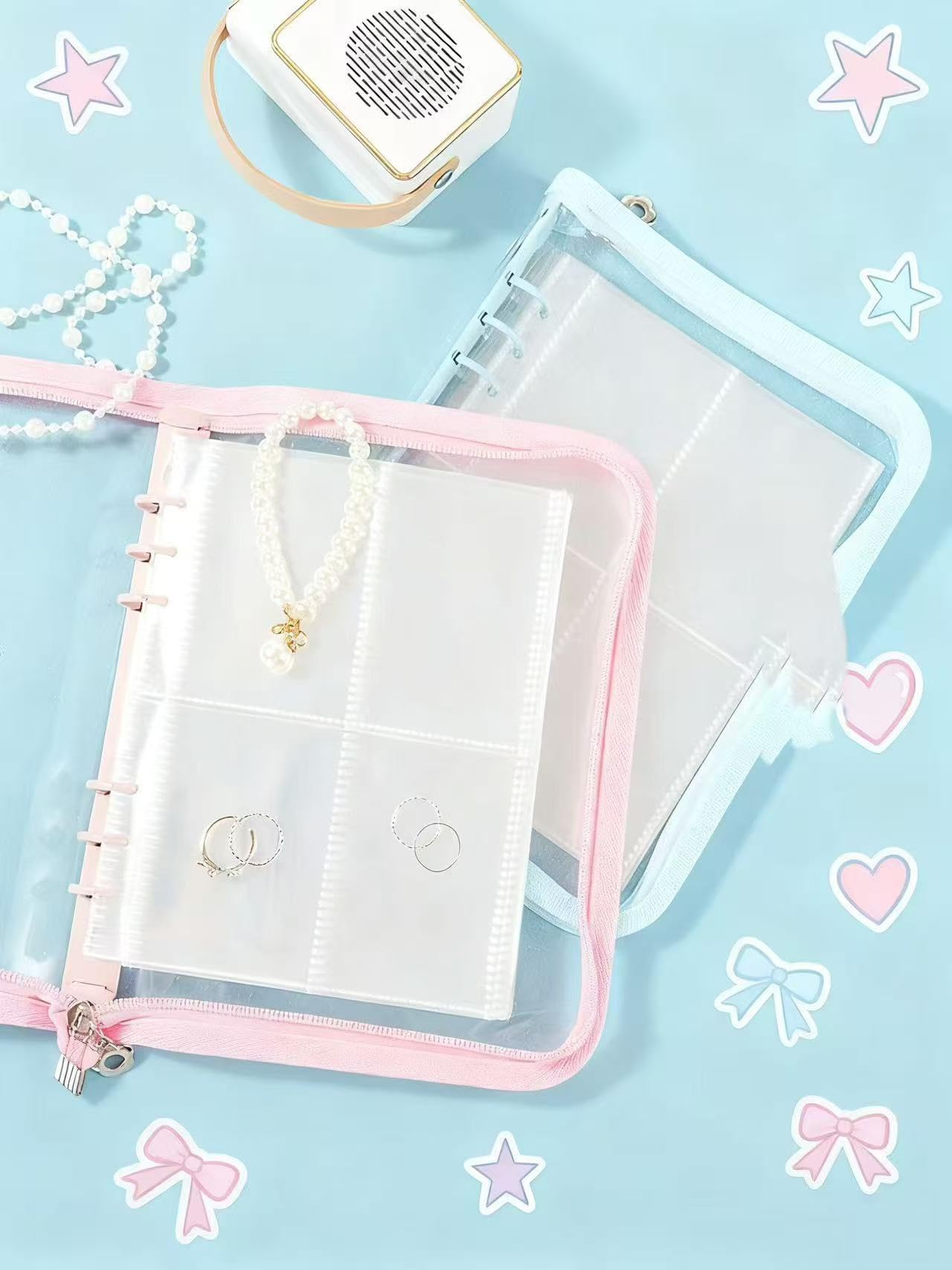 Amazon | ZZYKSM シール帳 透明スリーブ25枚 シール バインダー カラー