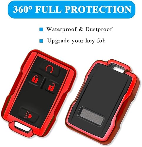 Miniatura 10 de Funda para llavero Chevy con llavero, funda protectora de 4 botones, A-azul