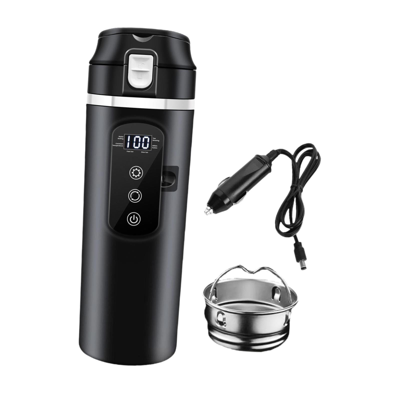 12V 24V Car Kettle Boiler Stainless Steel Heater Cup fo | 12V 24V Car Kettle Boiler Stainless Steel Heater Cup for Work Camping School black-image-17