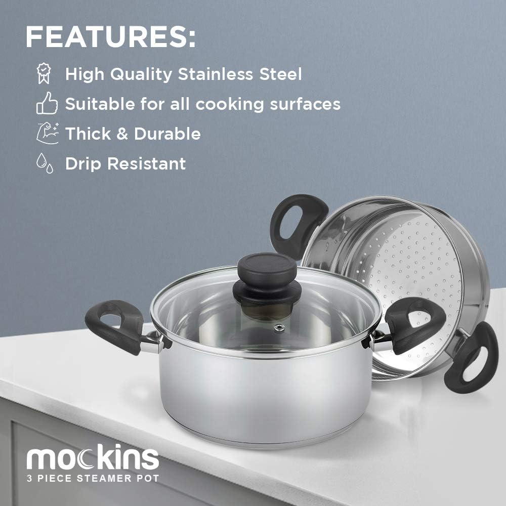 mockins Premium Stainless Steamer Saucepot Image