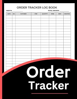 Order Tracker Log Book 8.5 x 11 Inches Order Management Journal for Small Businesses, Online Sellers, and Handmade Shop Owners