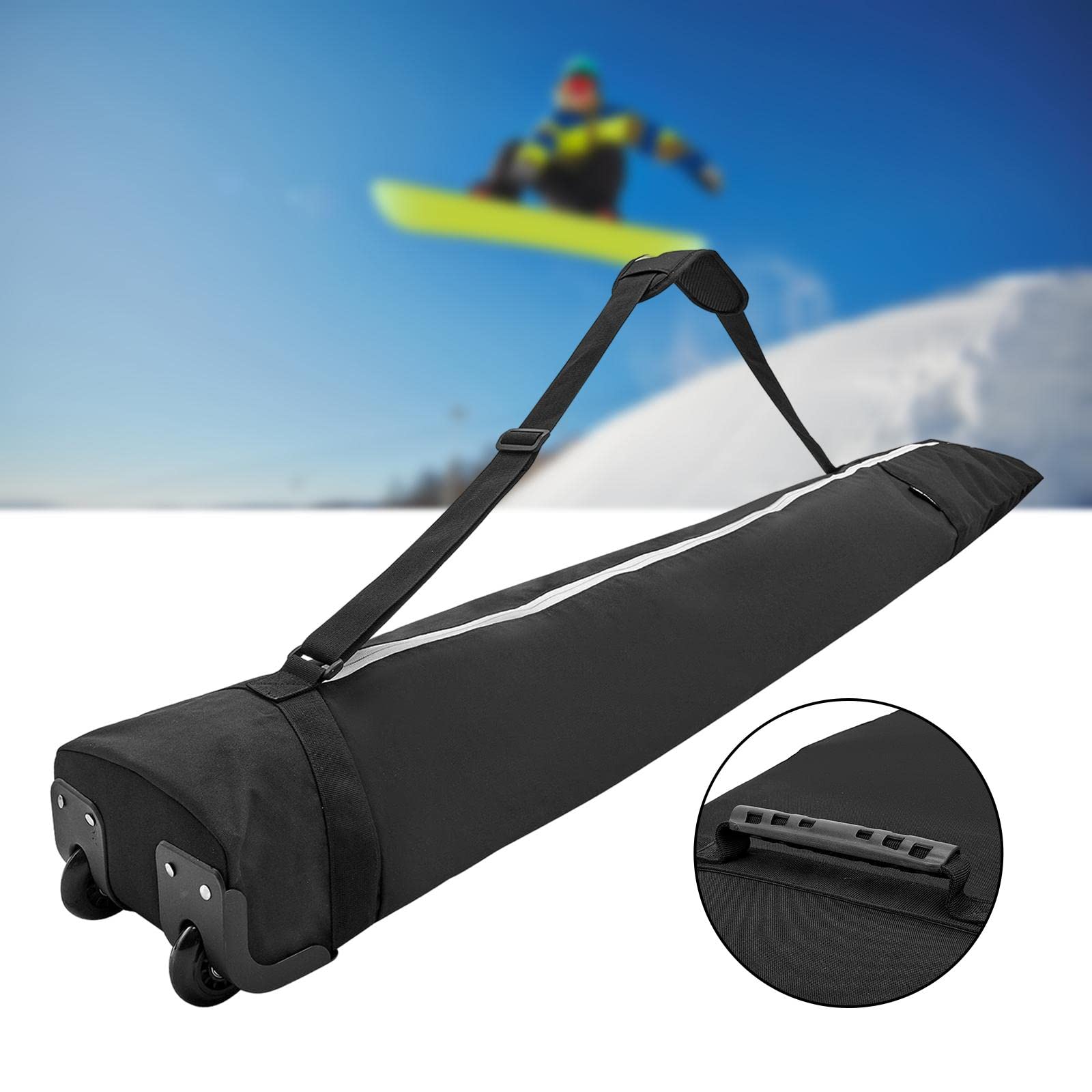 Qianly Sac de Snowboard à roulettes Extensible pour en Avion Sac à Dos Valise Équipement Transport Wrap Housse de Protection pour Gants Ski Cadeaux