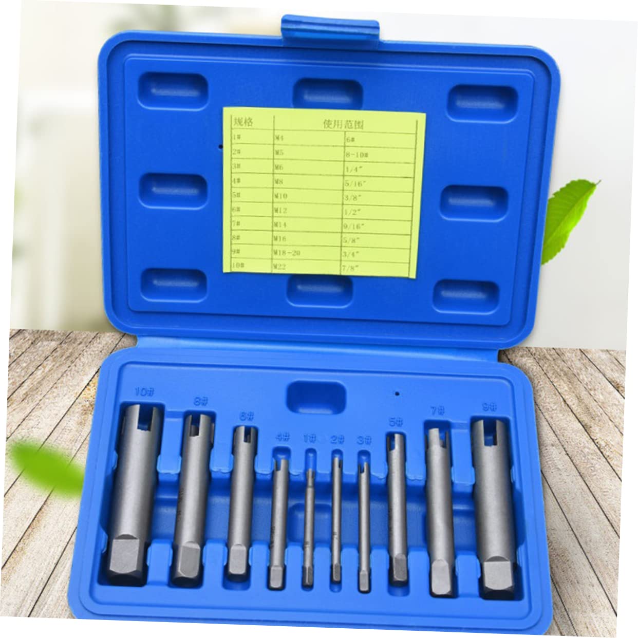 Kit Estrattore di Viti 178 Cacciavite in Lega Resistente a 10 Pezzi con Design a Ganasce per Rimozione di Viti Arrugginite e Danneggiate in Officina Meccanica