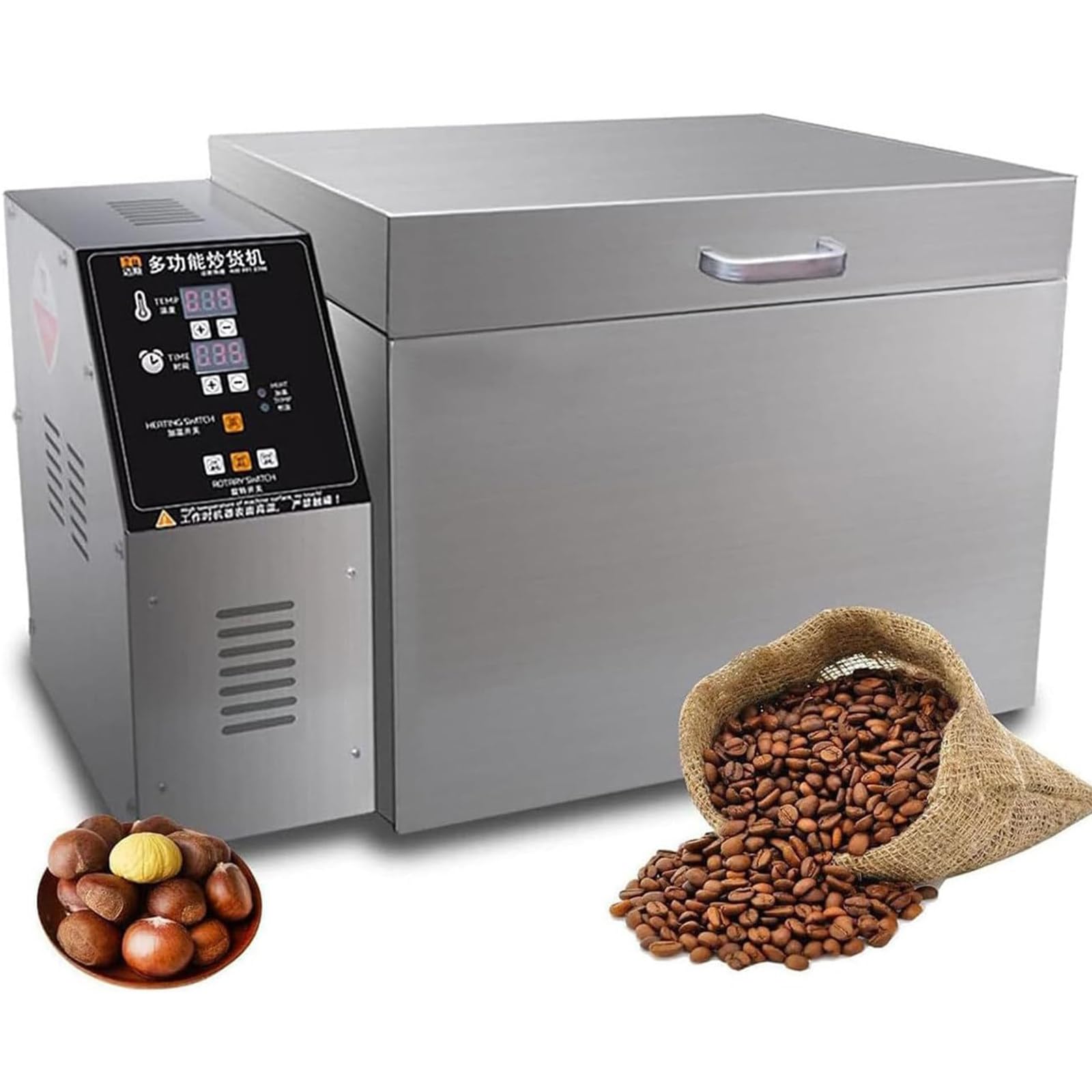 Macchina Elettrica per Tostare Il caffè,Macchina Elettrica per Tostare I Chicchi di caffè Commerciale Completamente Automatica da 1800W/2500W,Tostatrice Elettrica Professionale Type5
