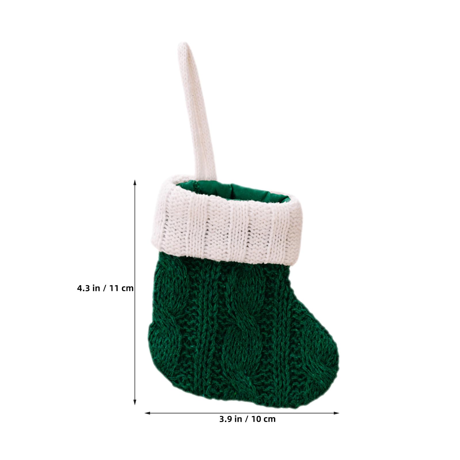 POPETPOP 12 Calcetines navideños pequeños, Adornos Colgantes de Punto para
