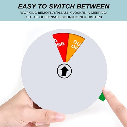 Miniatura 6 de Letrero para puerta de oficina, con texto en inglés Do Not Disturb, Come in Welcome, fuera de la oficina, en una reunión, de regreso pronto, letrero