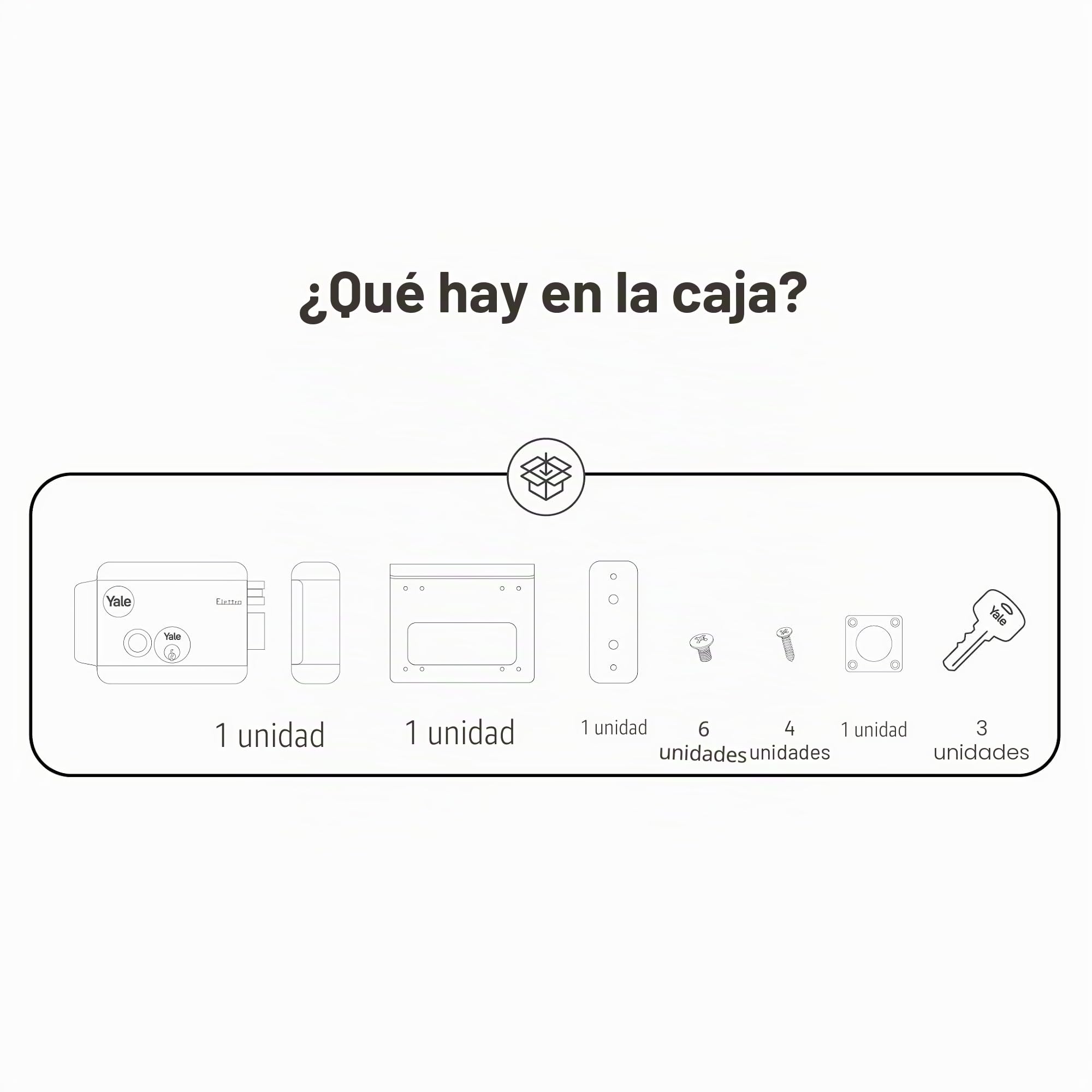 YALE Cerradura eléctrica de aplicar Y68800602 SX C/K y pulsador, acero pintado, apertura con llave y pulsador eléctrico de pulsador