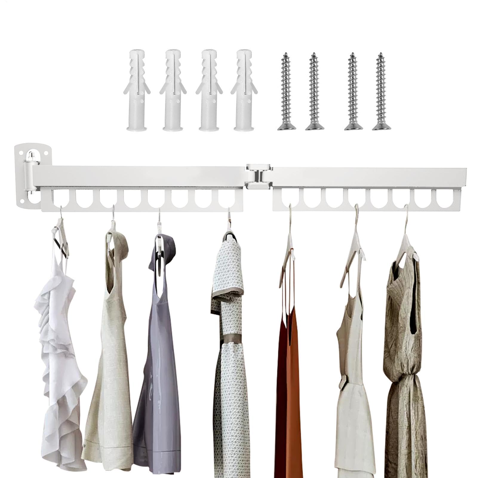 Égouttoir à linge intérieur pliable et extensible à trois volets pour sécher les vêtements