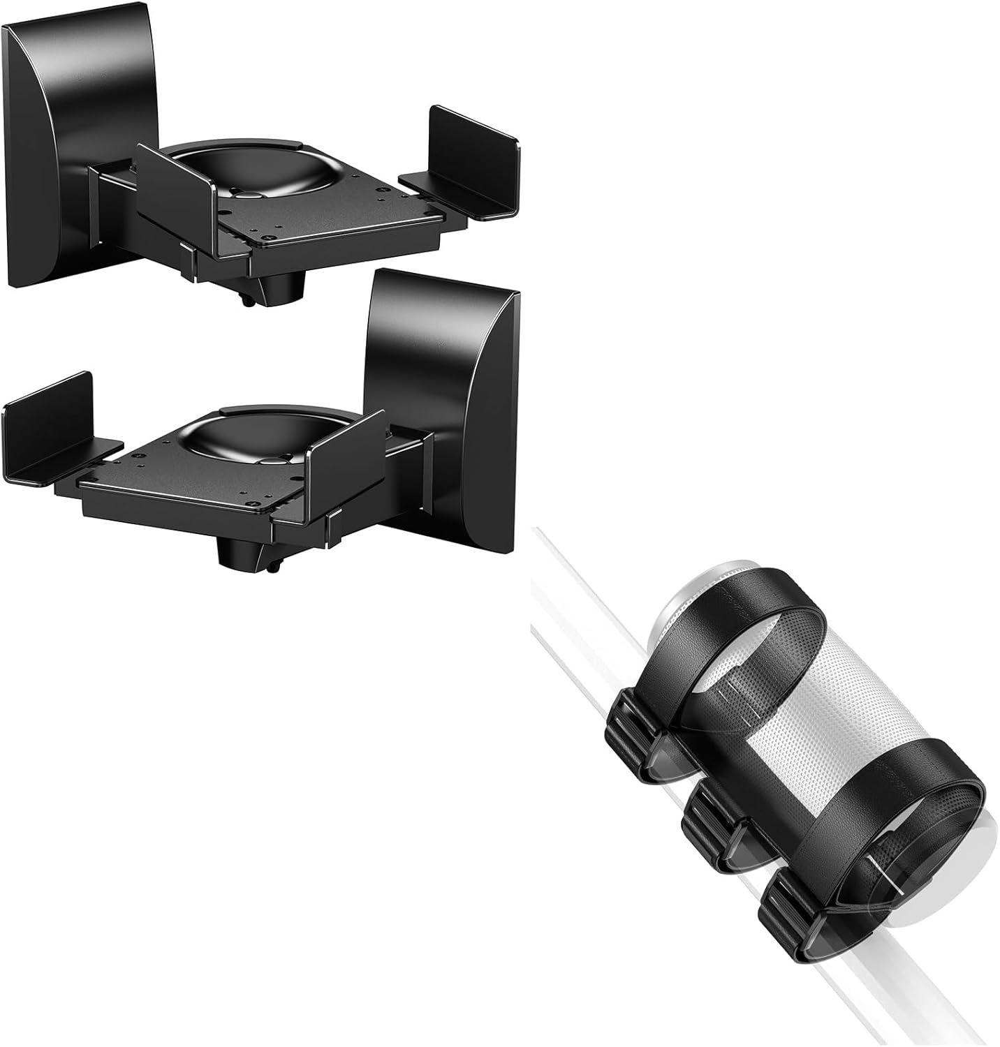 WALI Bundles Speaker Wall Mounts+ Portable Speaker Mount