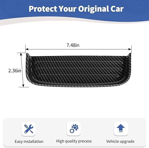 Miniatura 6 de RT-TCZ Para Mustang Bandeja de fibra de carbono, accesorios interiores, organizador de almacenamiento de cambios para Ford Mustang 2015 2016 2017