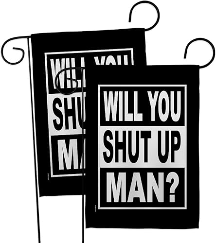 Biden Harris Flag Will You Shut Up Garden Flag 2pcs Pack Patriotic Vote President Democrat Republican Tea Party United State American Election House