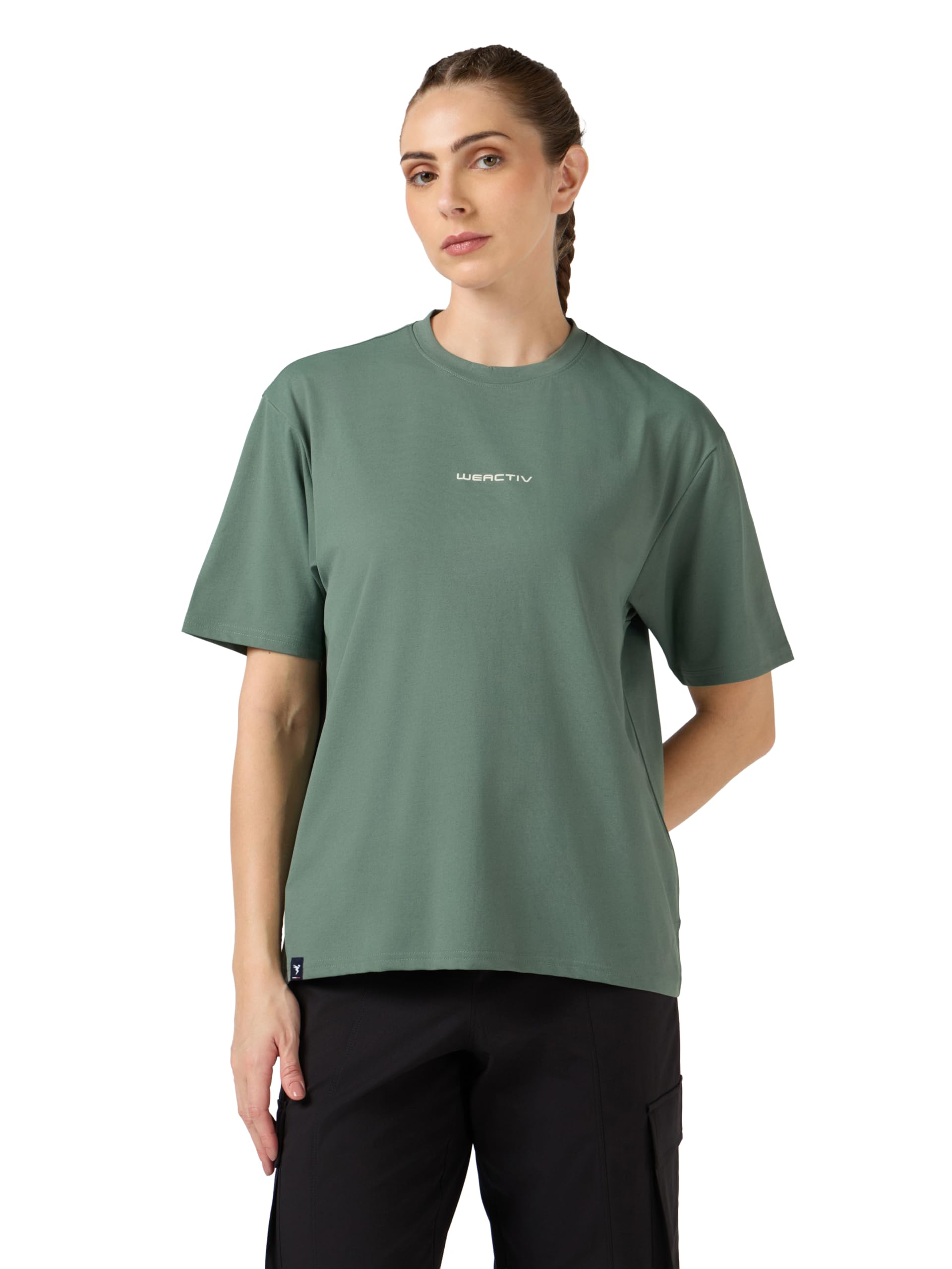 technosport Women's Relaxed Fit Solid T-Shirt for Sports, Gym and Running-picture-53