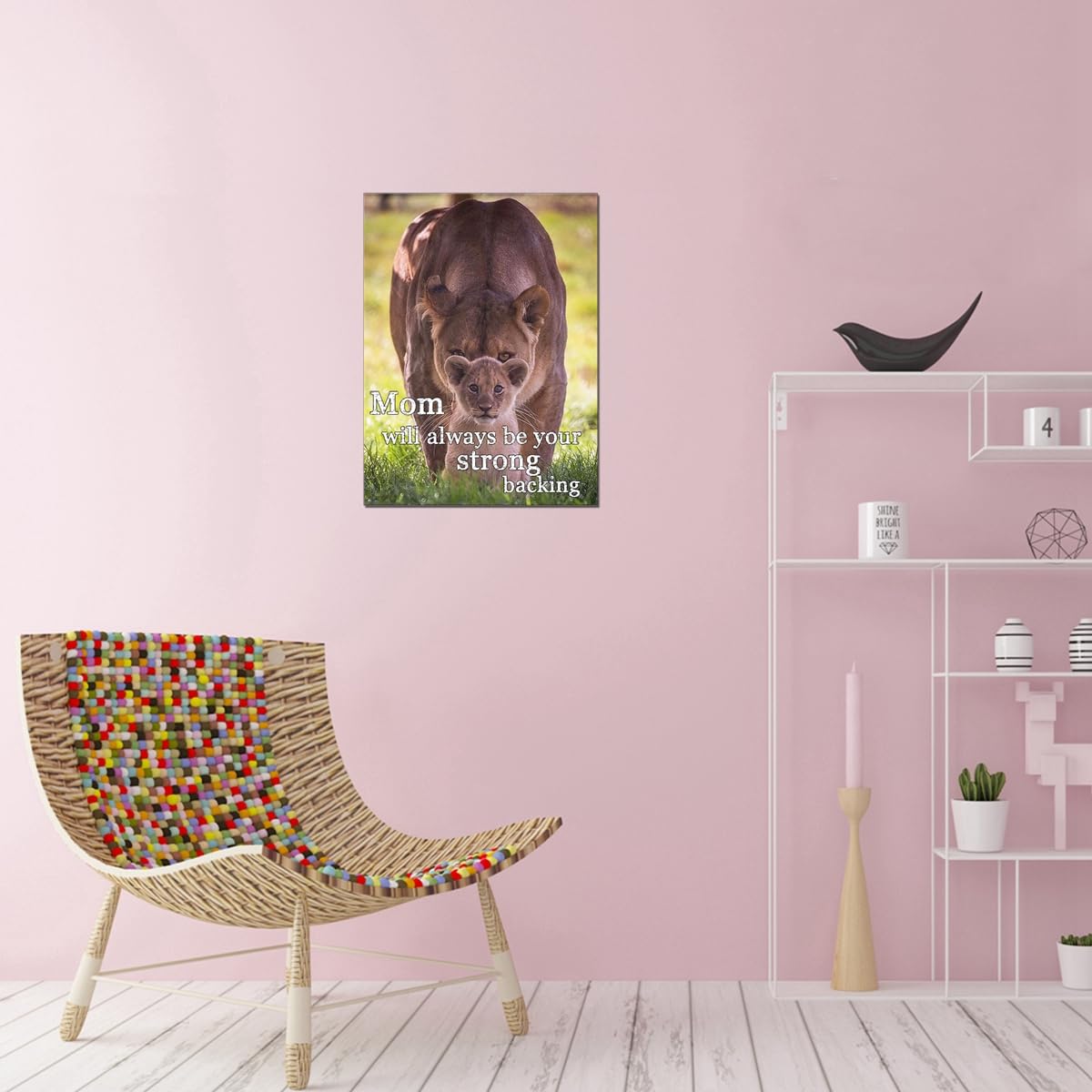 Arte De Pared De Leona Y Cachorro De León, Arte De Pared De África, Animal Blanco Y Negro, León, Vintage, Decoración De Pared, Póster De Estaño, Carteles Vintage, Decoración De Habitación